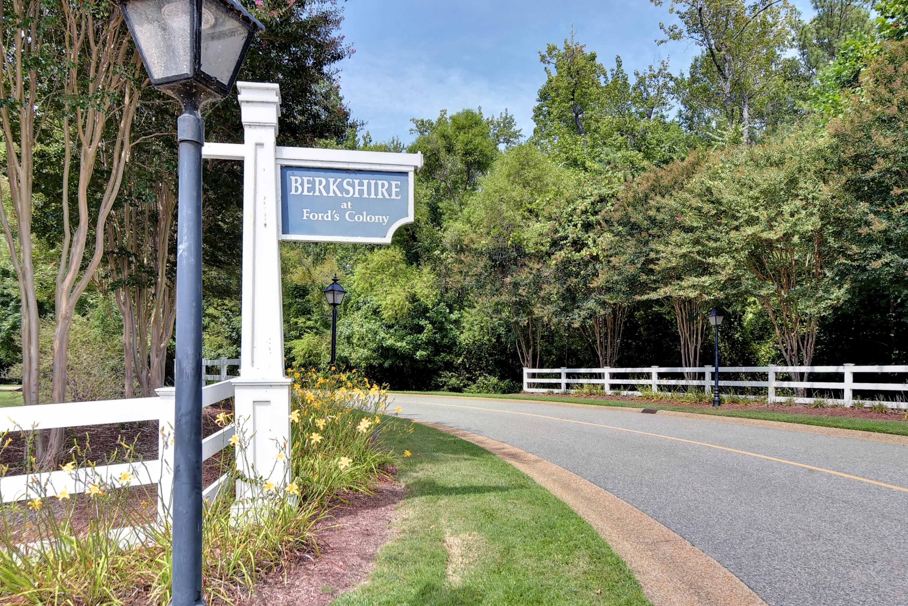 Berkshire at Fords Colony Sign